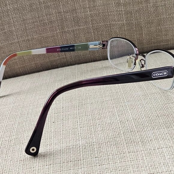 Coach Bettie Ladies Eyeglasses/Glasses Frame Purple Half Rim Eye Wear HC5004 - Picture 7 of 12